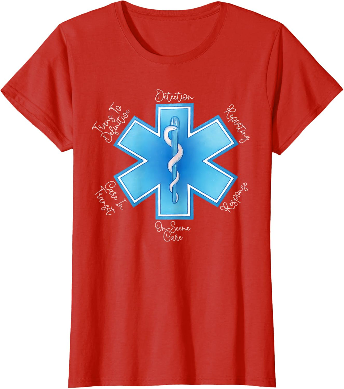 EMT EMS Paramedic AMR T-Shirt - Red
