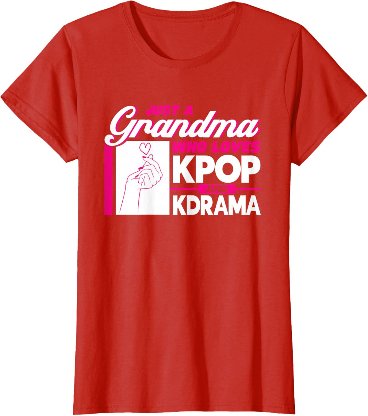 Grandma Who Loves Kpop And Kdrama Kpop Merch T-Shirt - Red