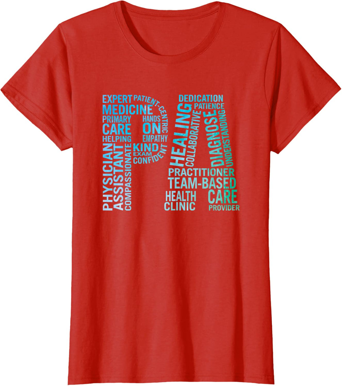 Physician Assistant Art PA Medical Student Gifts T-Shirt - Red