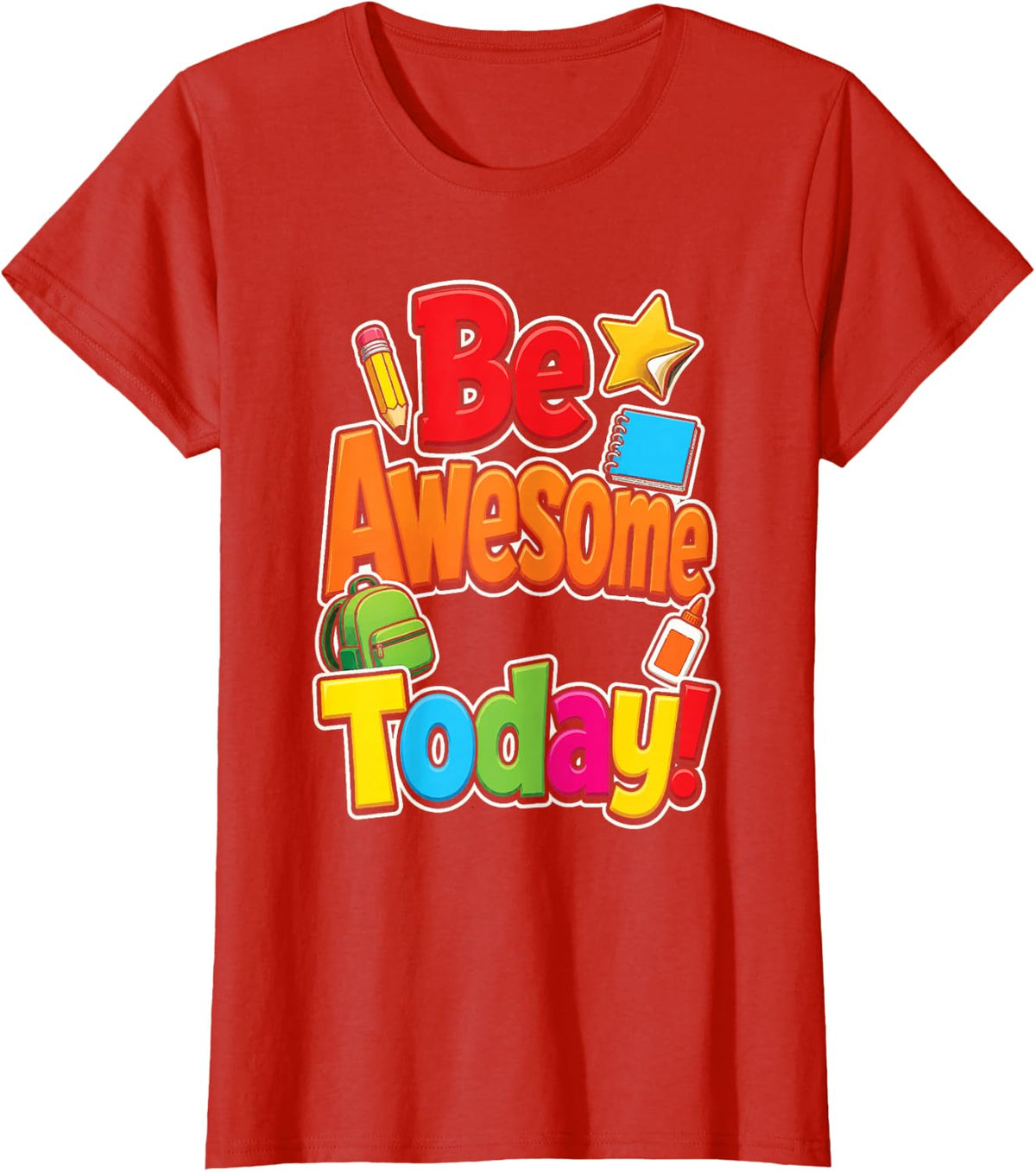 Elementary Teacher Be Awesome Today Back to School Kids T-Shirt - Red