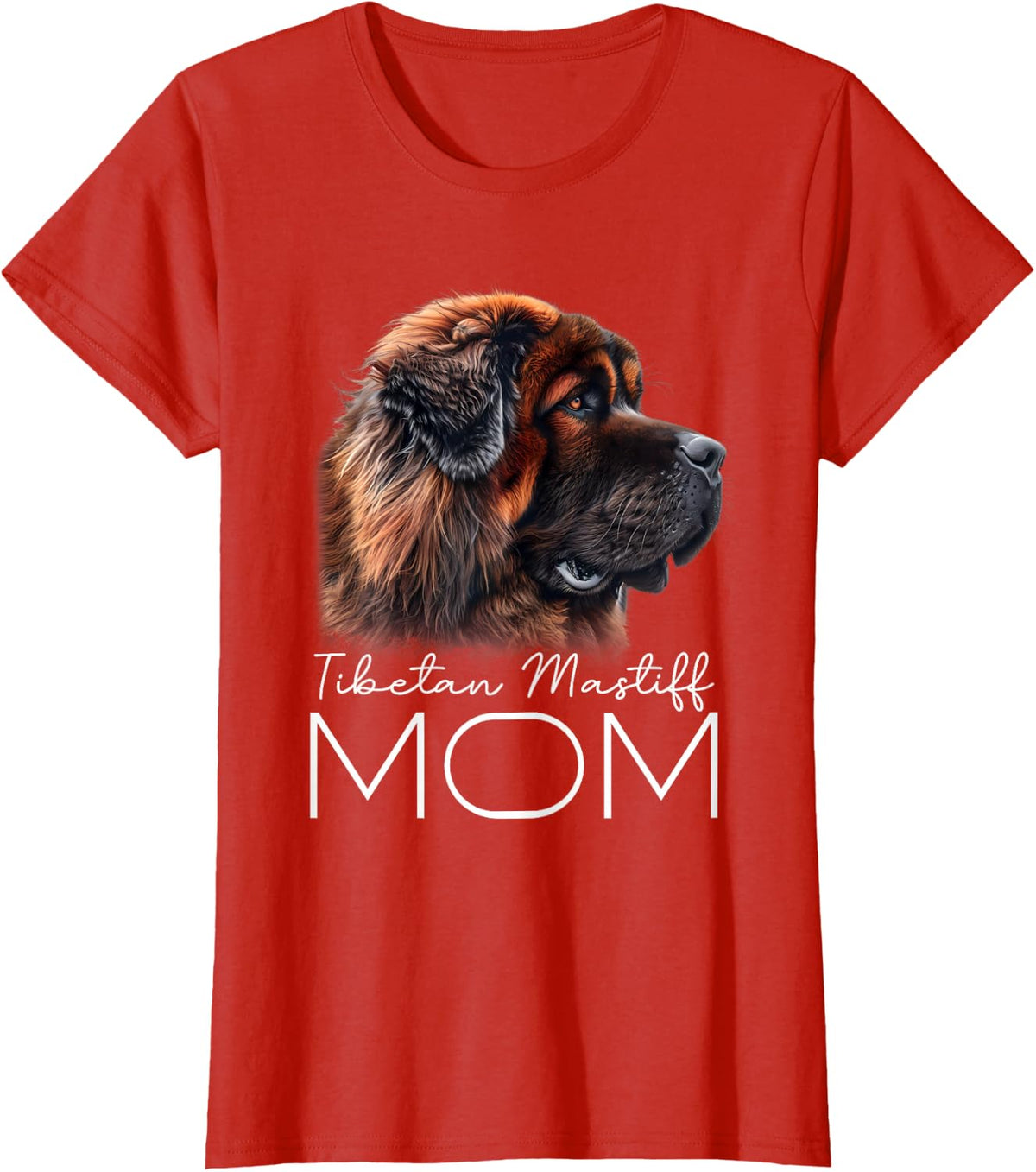 Tibetan Mastiff Mom T-Shirt - Red