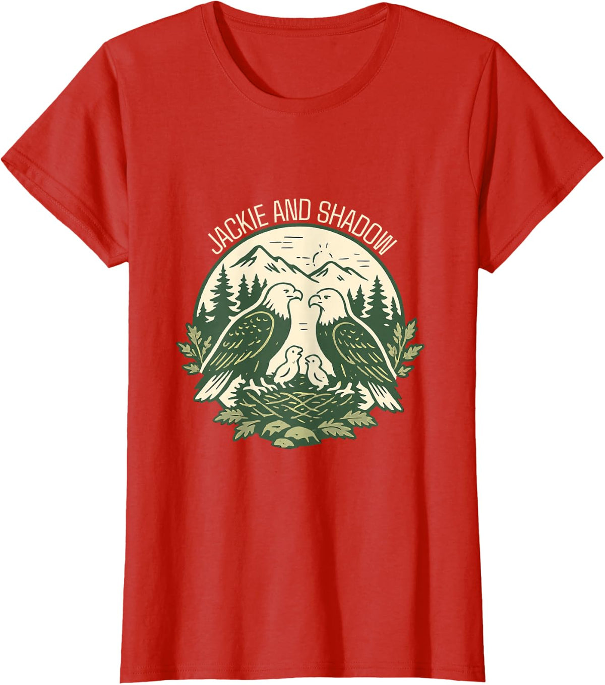 Jackie And Shadow Bald Eagle Vintage Nature Lovers T-Shirt - Red
