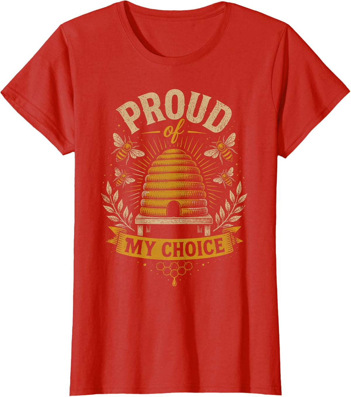 Beekeeping Honey Bees Beekeeper T-Shirt - Red