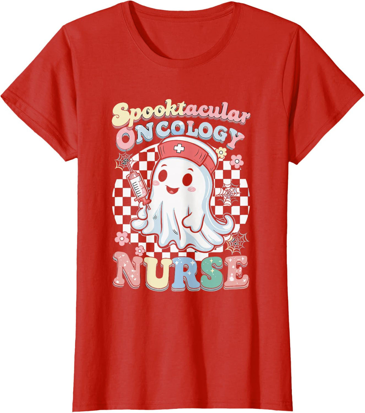 Spooktacular Oncology Nurse Halloween Costume T-Shirt - Red