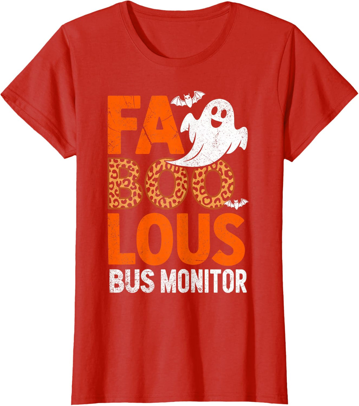 FA Boo Lous Bus Monitor - Halloween Scary Bus Aide Gifts T-Shirt - Red