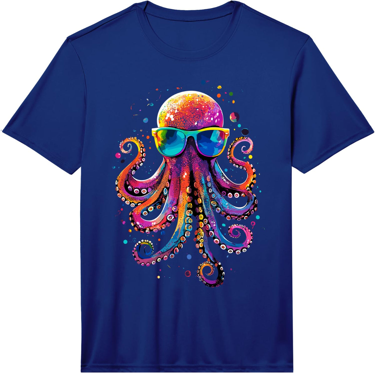 Octopus Octopoda Squid Sea Love Cute Octopus Performance T-Shirt - Royal Blue