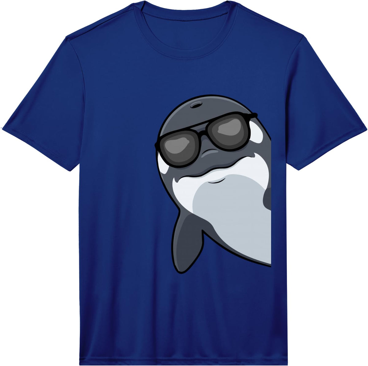 Orca Whale with Sunglasses Ocean Animals Orca Performance T-Shirt - Royal Blue