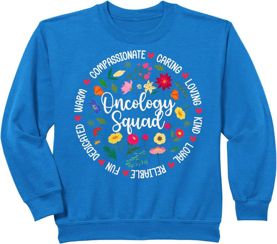 Oncology Squad Oncology Nurse Team Oncology Nursing Crew Sweatshirt - Royal Blue