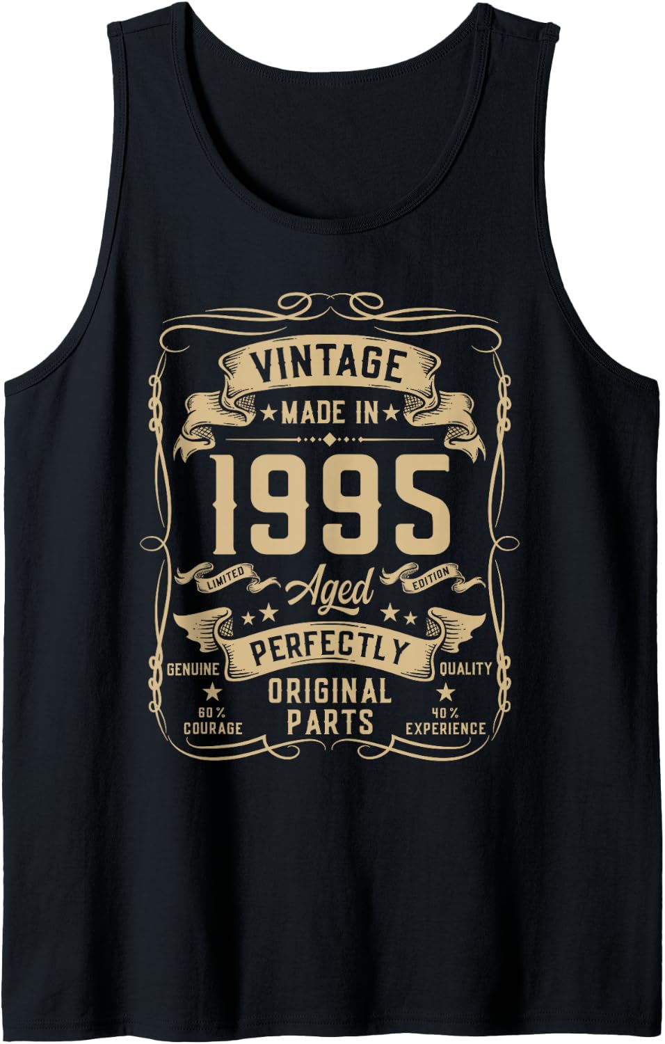 Men's Vintage 1995 31yr 31st Birthday Gifts for Men 31 Years Old Sleeveless Tank Top - Black
