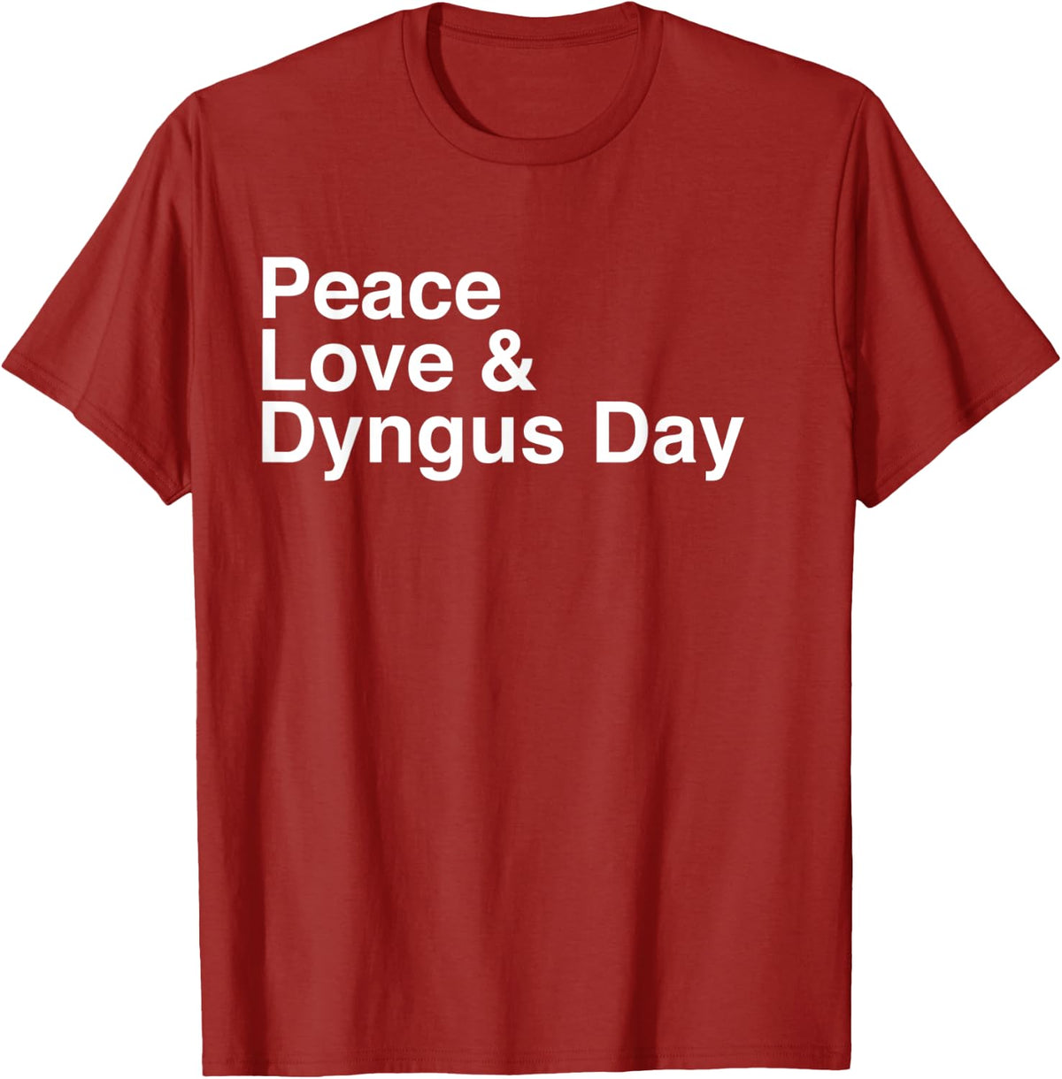 Polish Peace Love & Dyngus Day T-Shirt - Cranberry Red