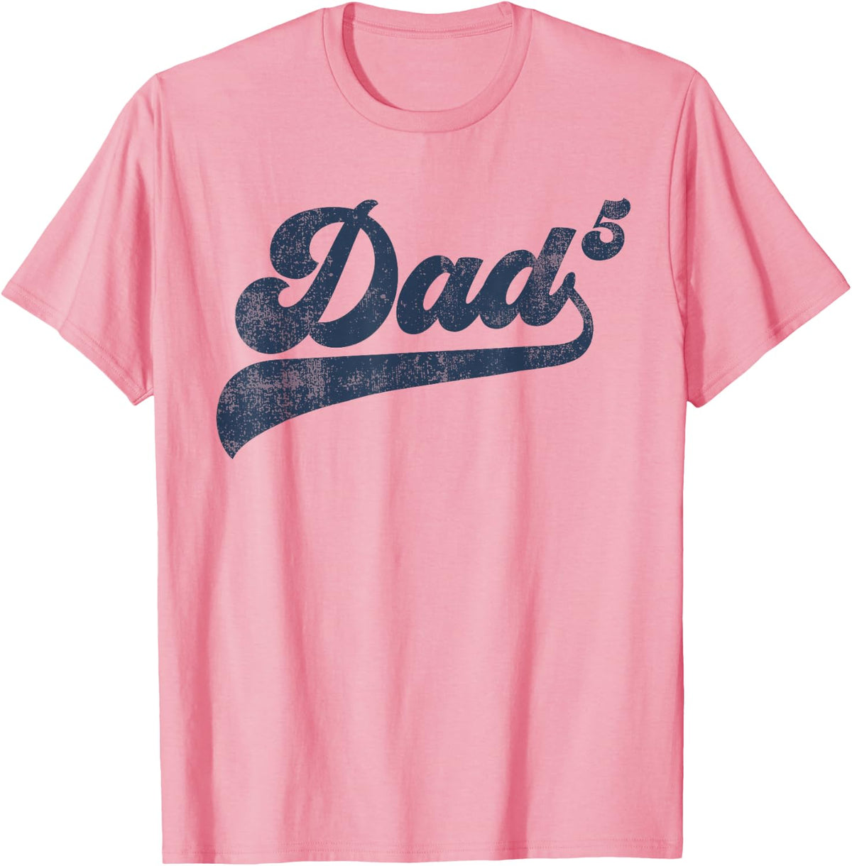 Dad5 Daddy Of 5 Kids Gifts Father Of Five Fifth Time Dad T-Shirt - Pink