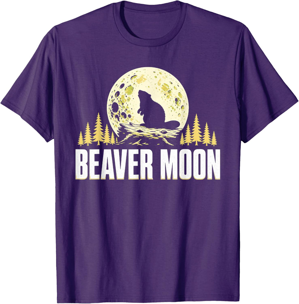 Beaver Moon Shirt Full Moon November Astronomy T-Shirt - Purple