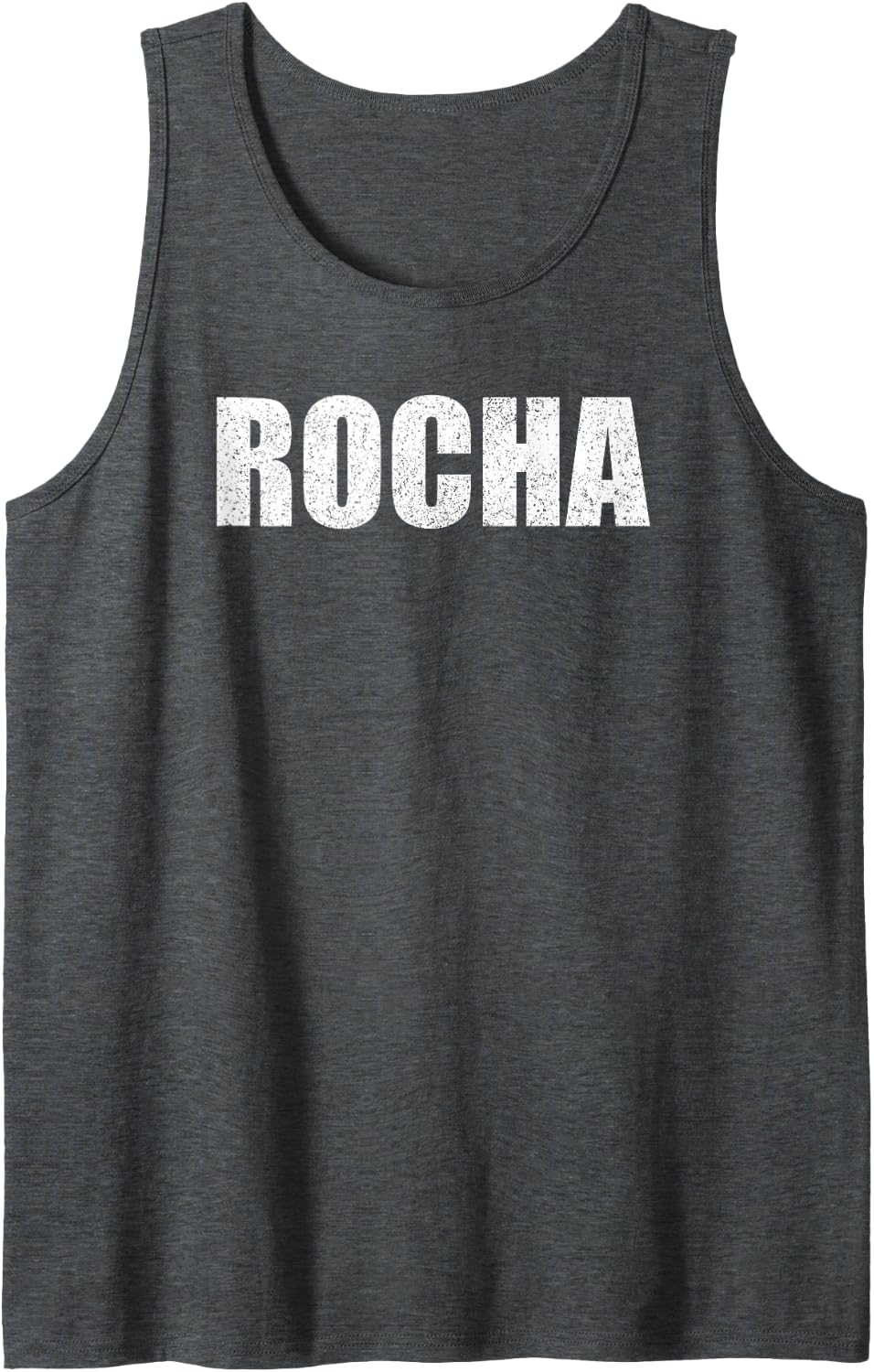 Rocha Surname Retro Hispanic Mexican Spanish Family Tank Top - Dark Heather Grey