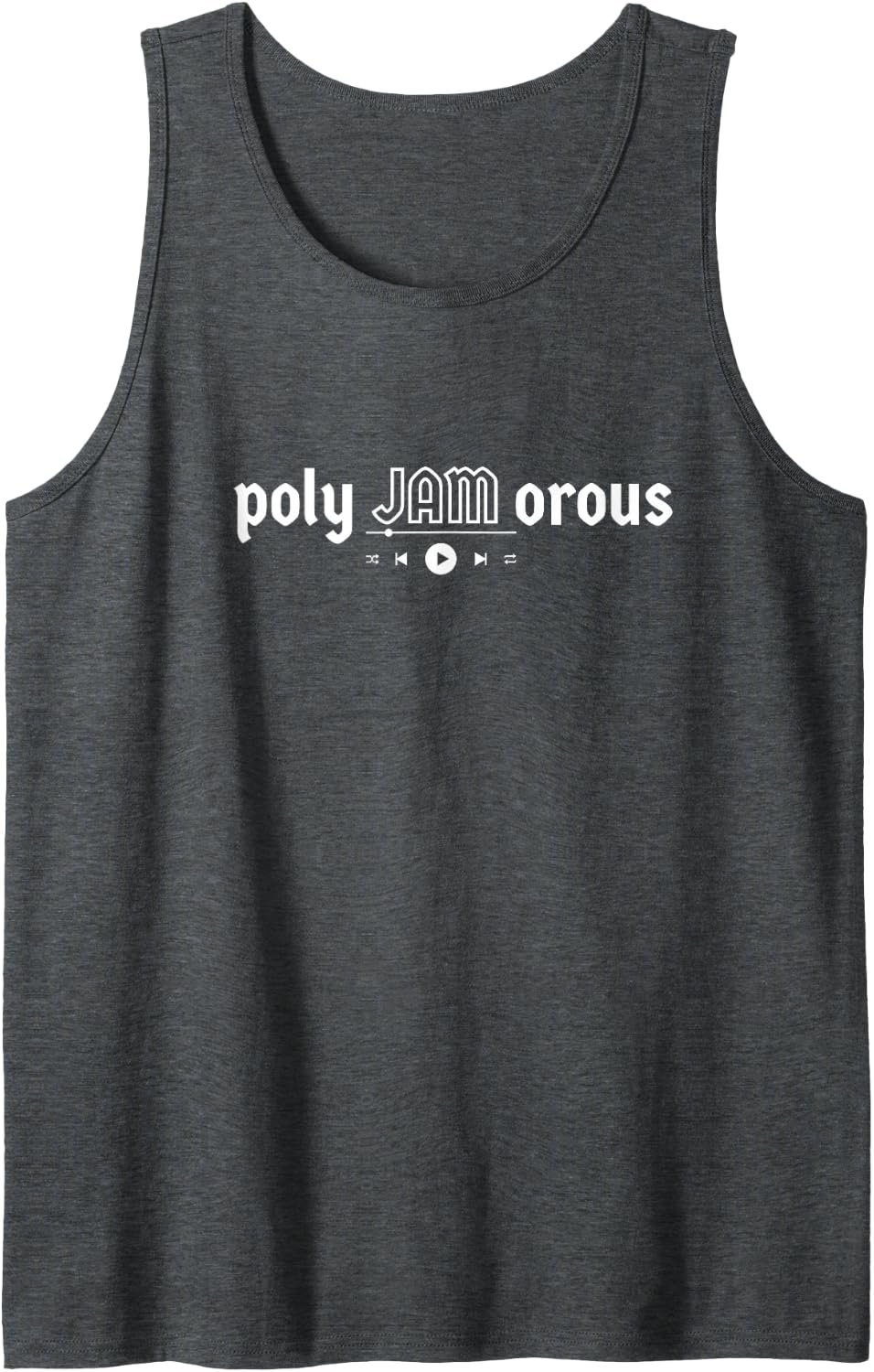 PolyJAMorous Rock Music Appreciation Tank Top - Dark Heather Grey