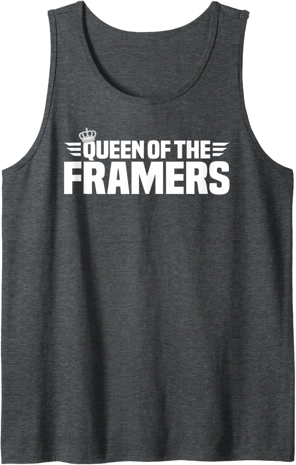 Queen of the Framers Sleeveless Tank Top - Dark Heather Grey