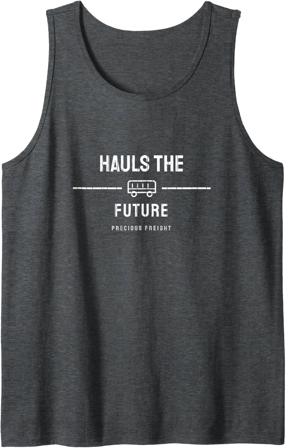 School Bus Driver Transportation Bus Life Bus Driver Sleeveless Tank Top - Dark Heather Grey