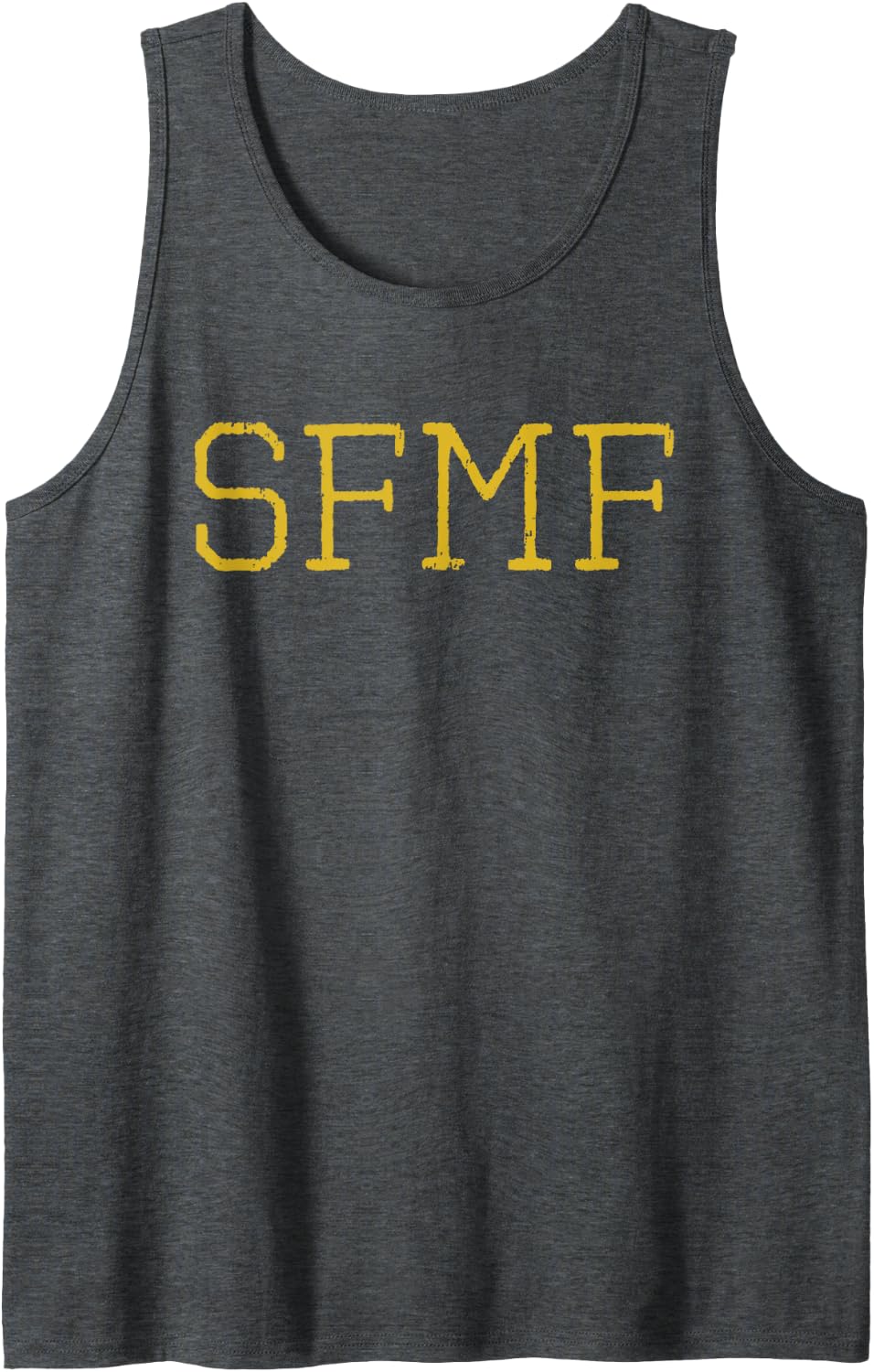 SFMF Motivated Military Veteran Slang SFMF Sleeveless Tank Top - Dark Heather Grey