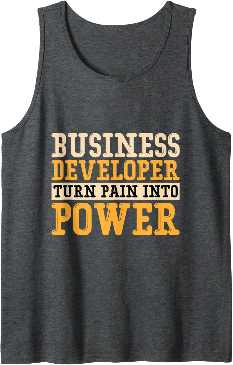 Business Developer Pain Programmer Software Coding Sleeveless Tank Top - Dark Heather Grey