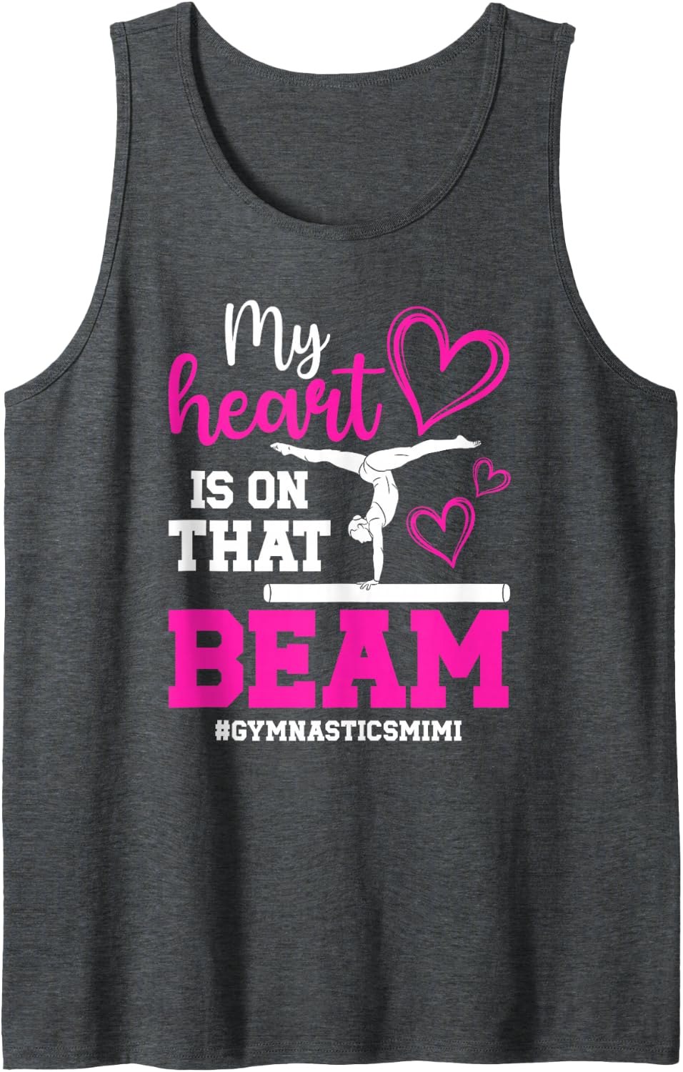 Proud Gymnastics Mimi of A Gymnast Mimi Tank Top - Dark Heather Grey