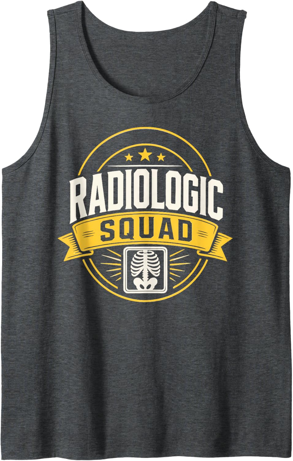 Radiology Team Crew Radiologic Squad Sleeveless Tank Top - Dark Heather Grey