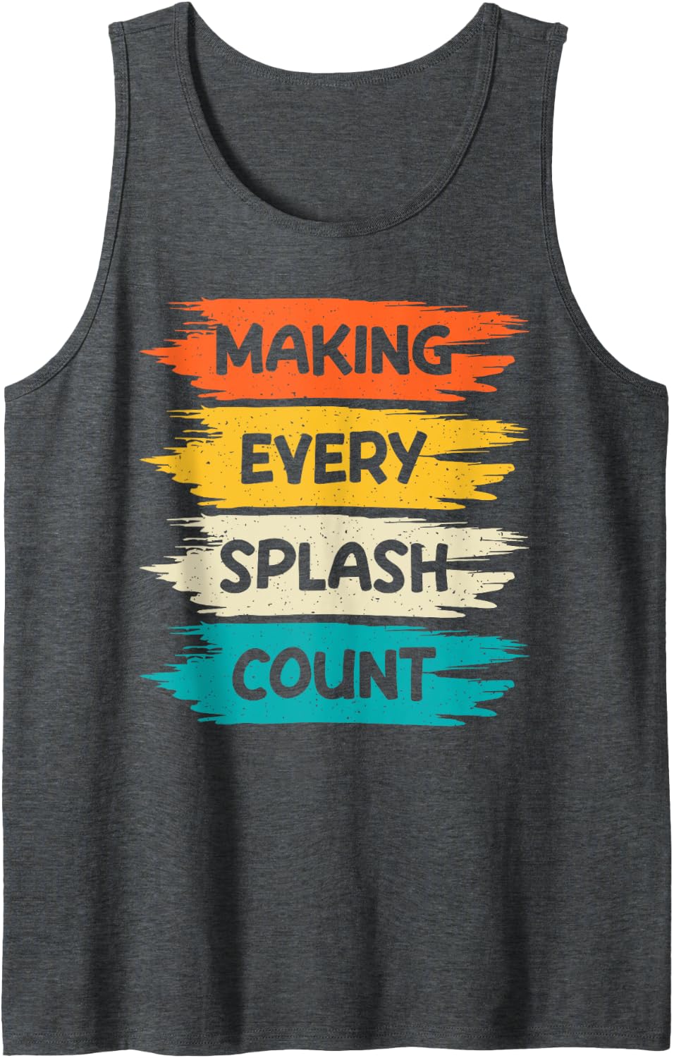 Making Every Splash Count Dock Diving Tank Top - Dark Heather Grey
