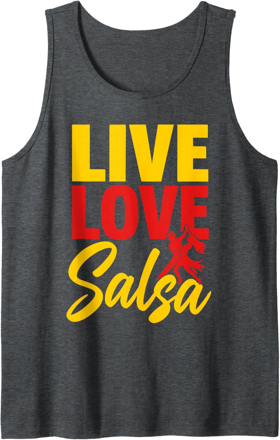 Latin Dance Salsa Dancer Tank Top - Dark Heather Grey