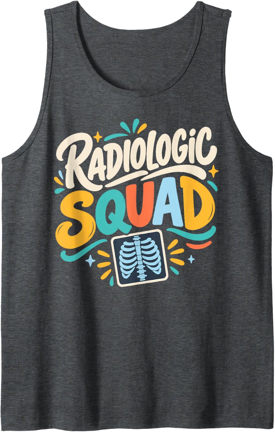 Radiologic Squad Team Crew Radiology Sleeveless Tank Top - Dark Heather Grey