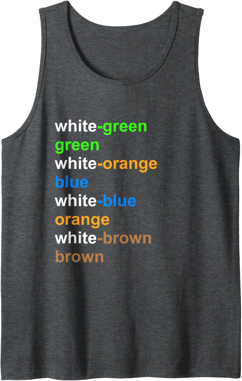 RJ45 Network Technology Colour Assignment According to T568A Tank Top - Dark Heather Grey