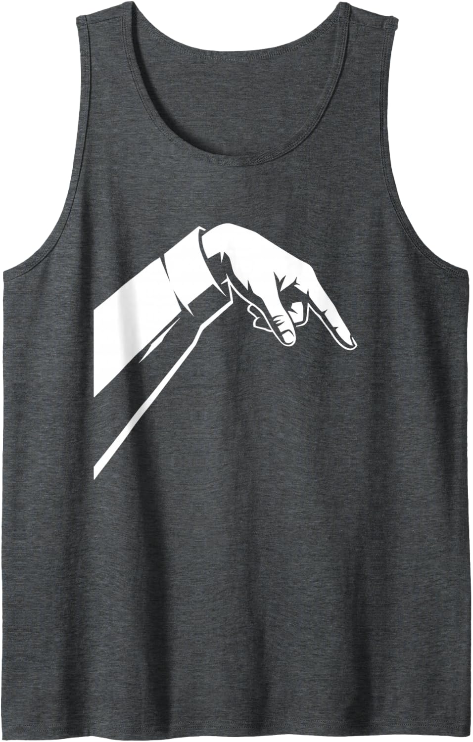 Funny Basketball Wrist Flick Follow Through Sleeveless Tank Top - Dark Heather Grey