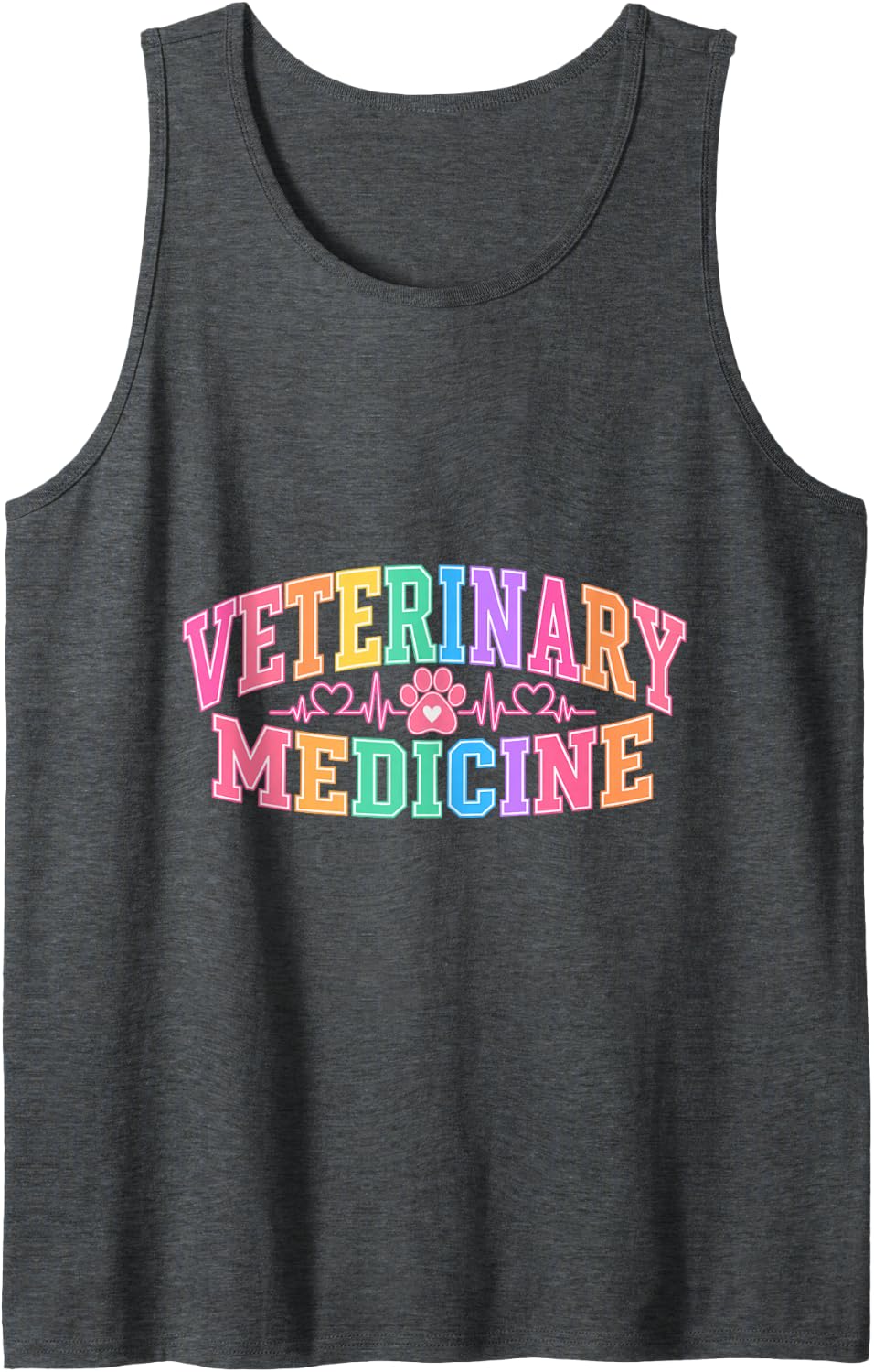Veterinary Medicine Sleeveless Tank Top - Dark Heather Grey