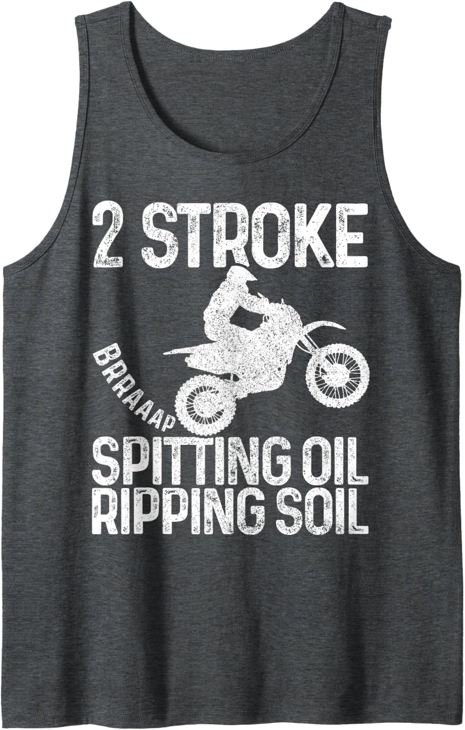 Motocross MX Enduro Motorcycle Gift Tank Top - Dark Heather Grey