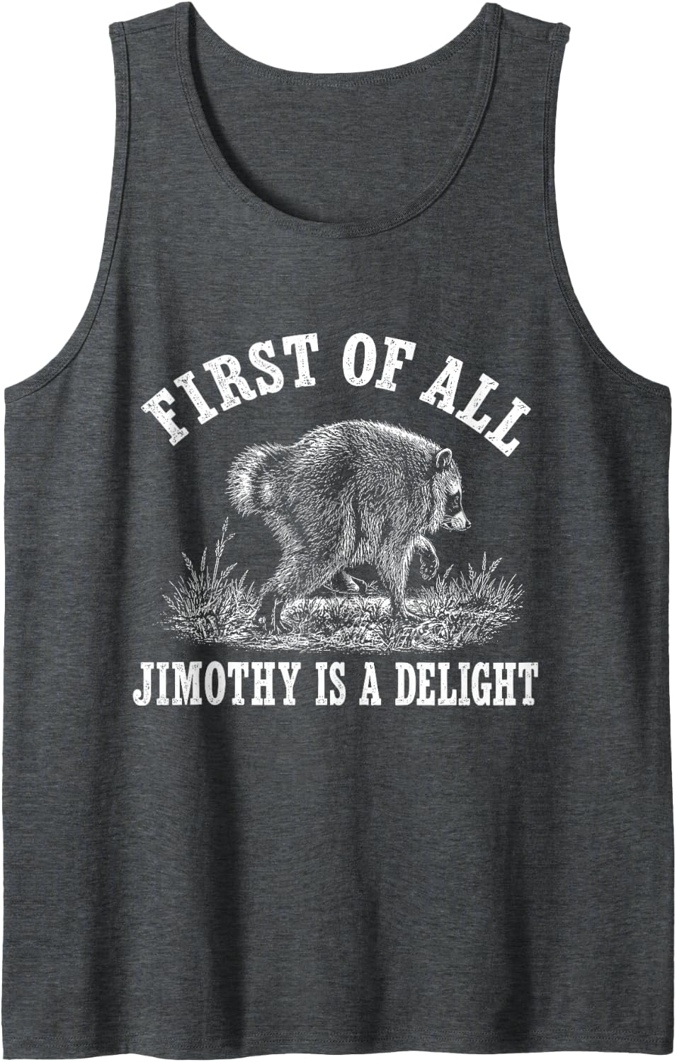 Vintage Meme Funny Tank Top - Dark Heather Grey