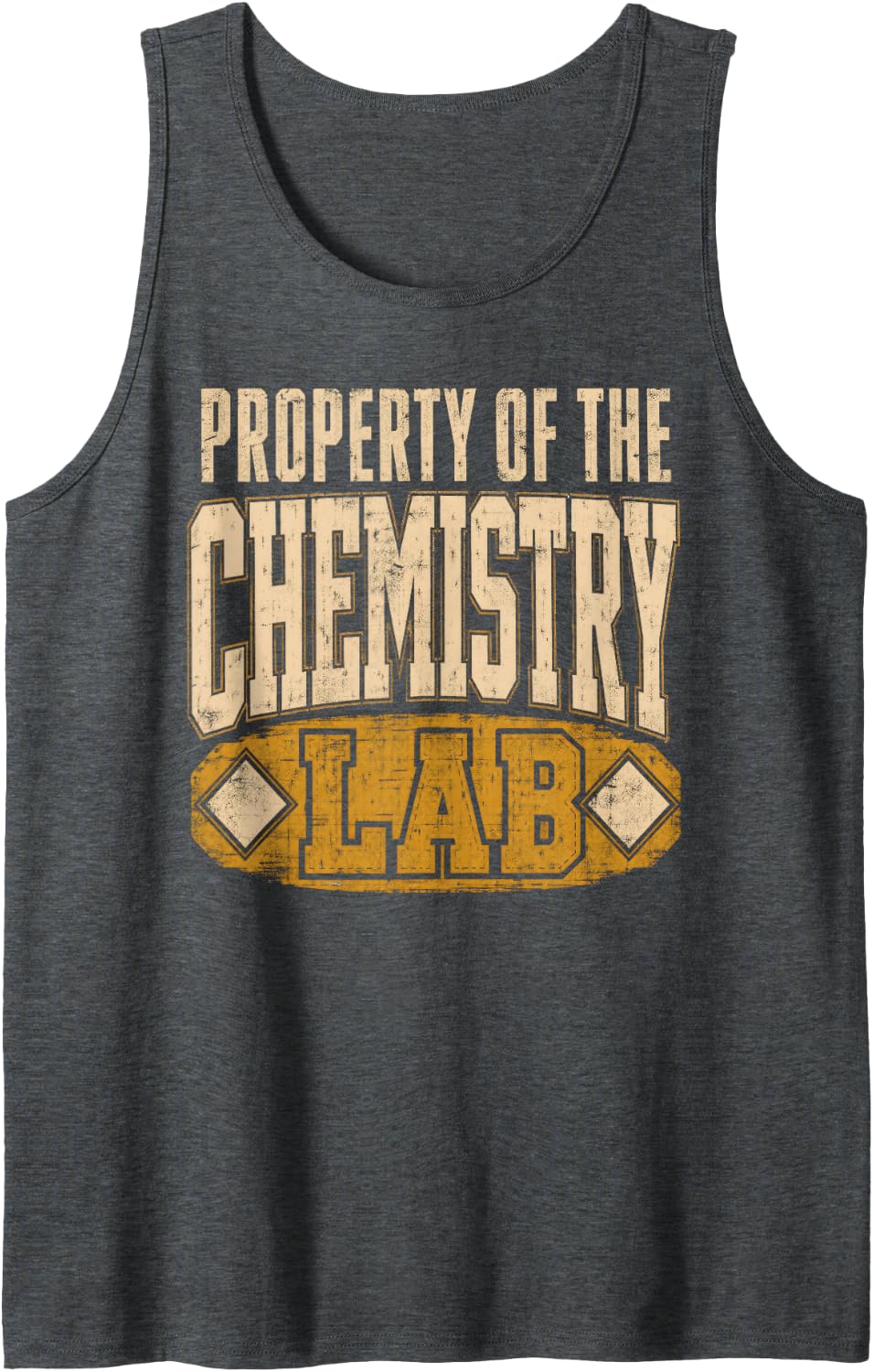 Property of the Chemistry Lab Science Sleeveless Tank Top - Dark Heather Grey