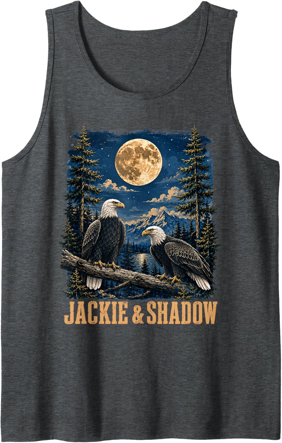 Jackie & Shadow Bald Eagles of Big Bear Lake Tank Top - Dark Heather Grey