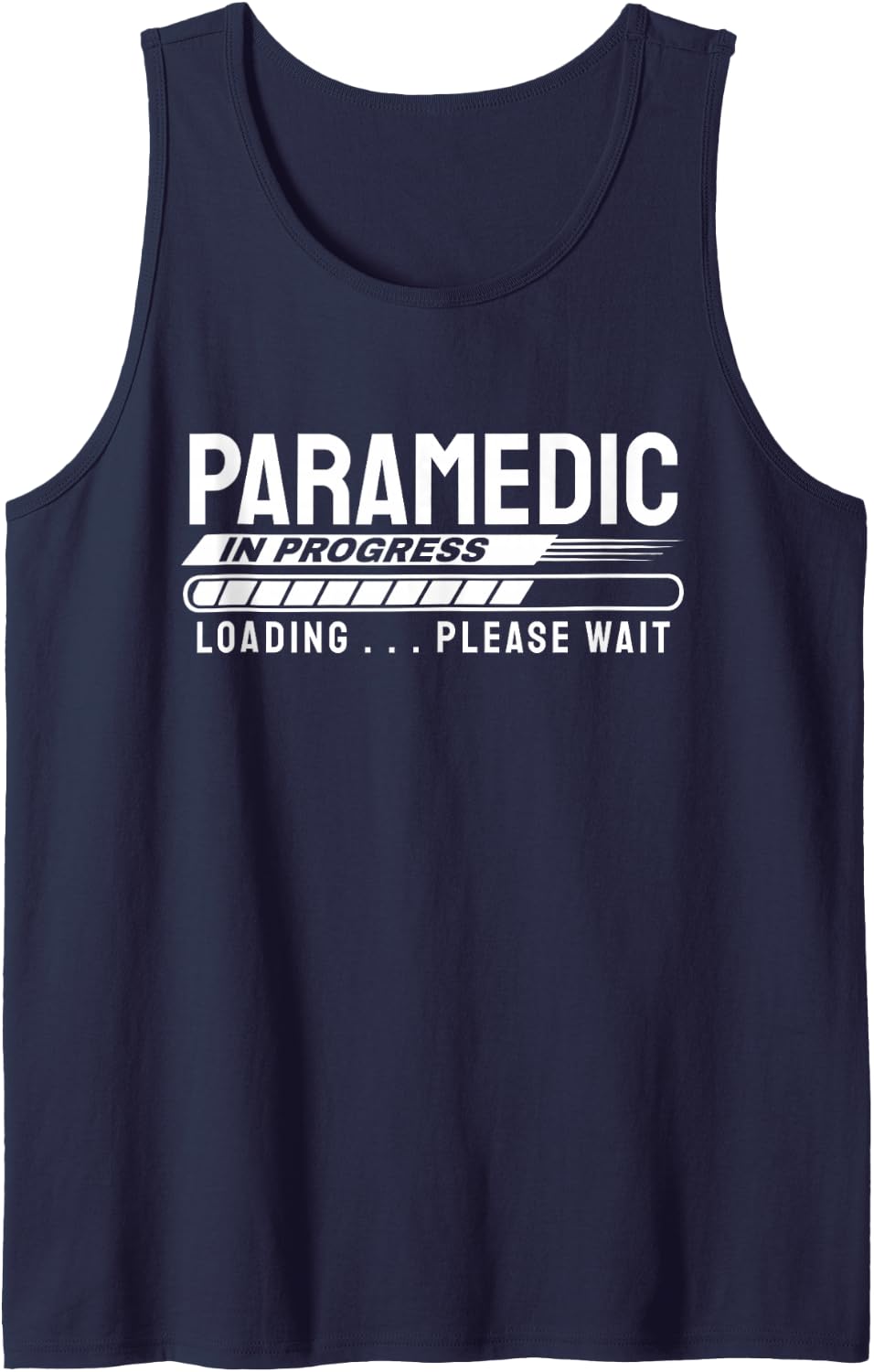 Paramedic in Progress Loading EMS Student Tank Top - Navy Blue