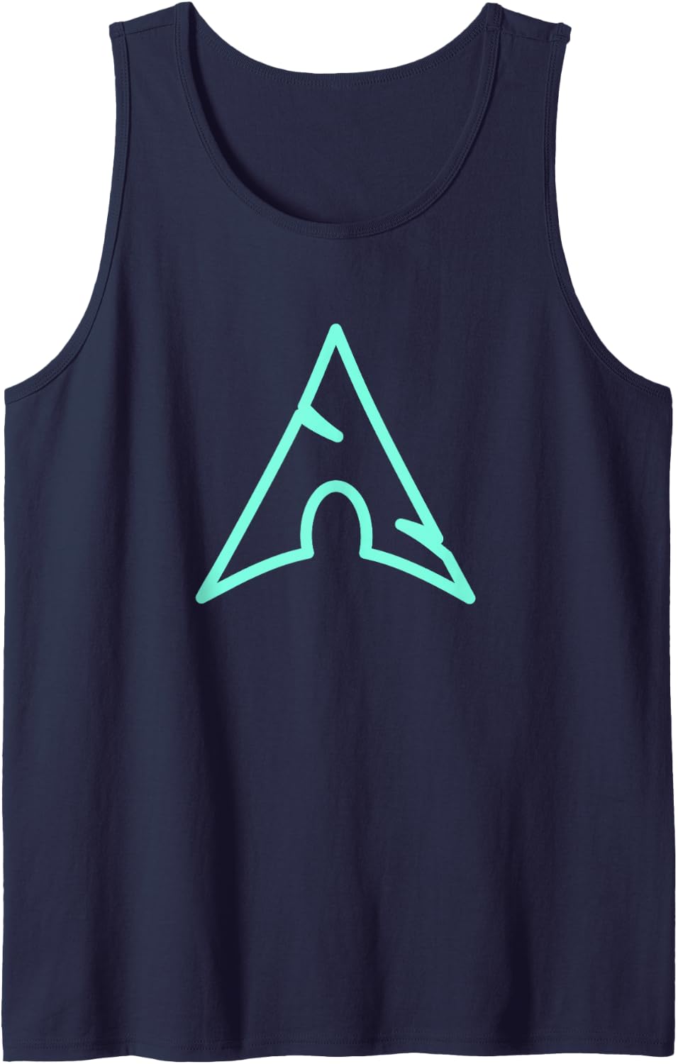 Linux Lovers tee Arch Linux Logo Open Source Os Sleeveless Tank Top - Navy Blue