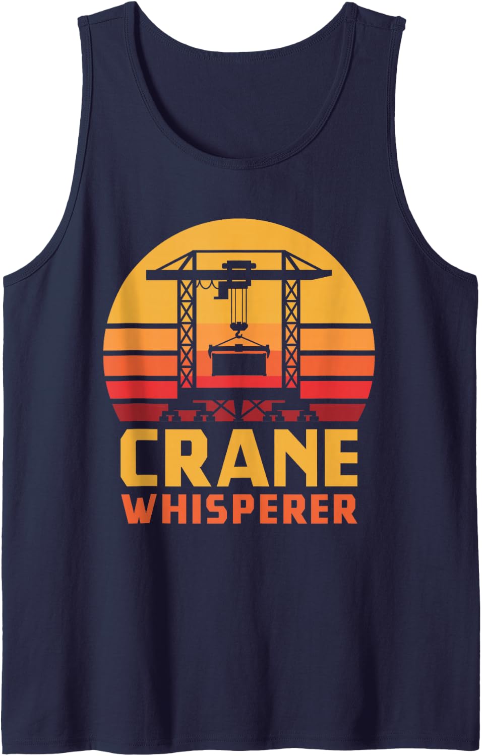 Gantry Crane Whisperer Handling Double Beam Operator Sleeveless Tank Top - Navy Blue