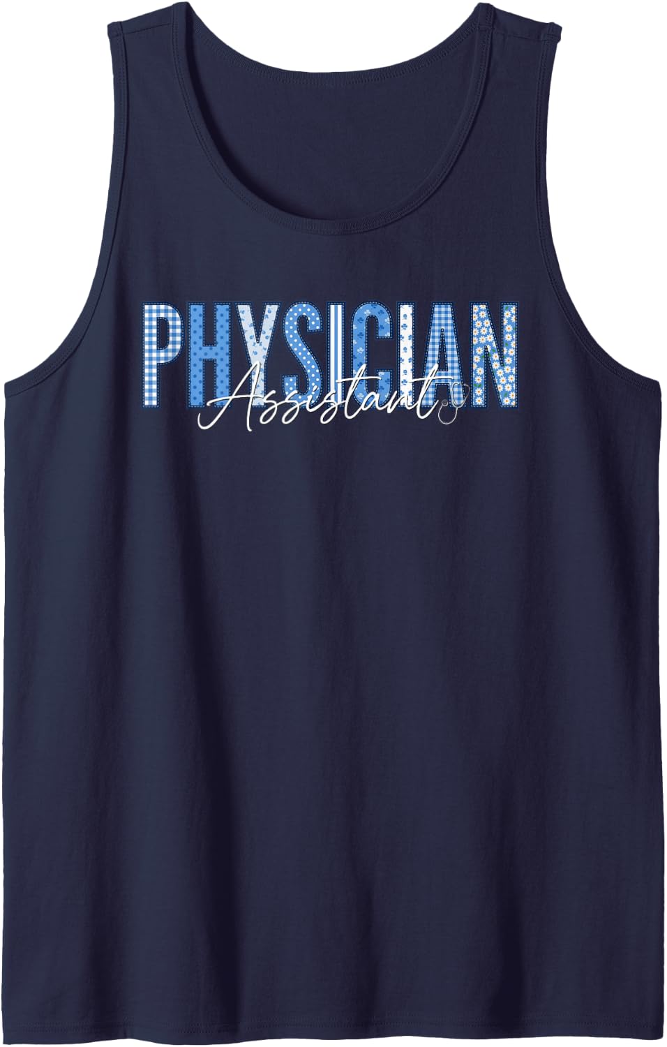 Physician Assistant PA-C Medicine Pas Sleeveless Tank Top - Navy Blue