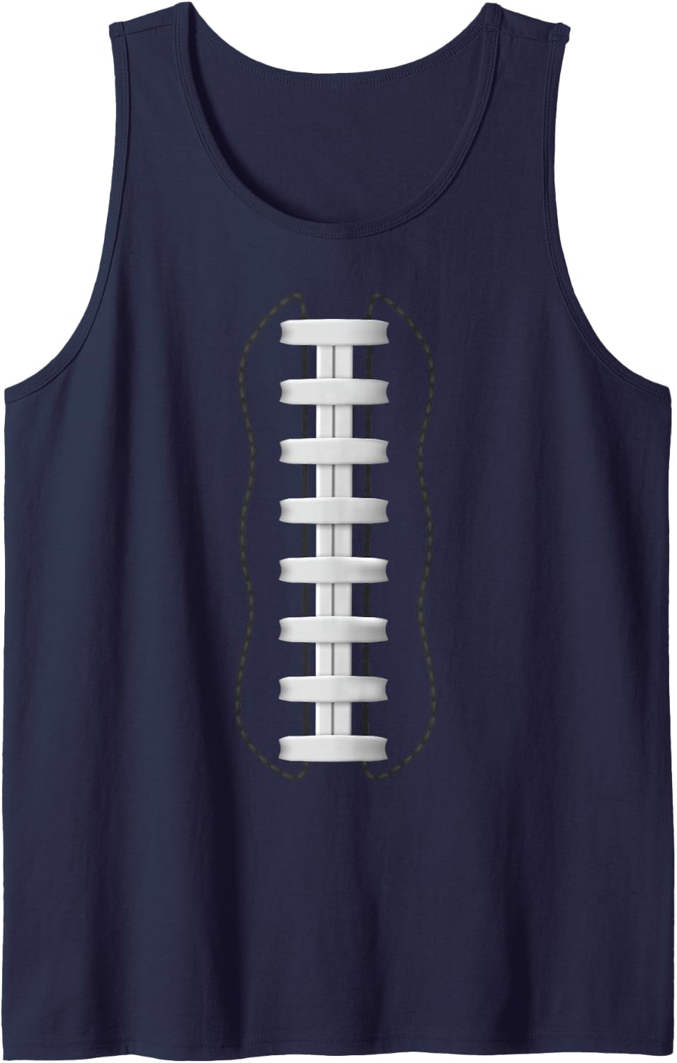 Football Seam Fan Sunday Game Day Gift Tank Top - Navy Blue