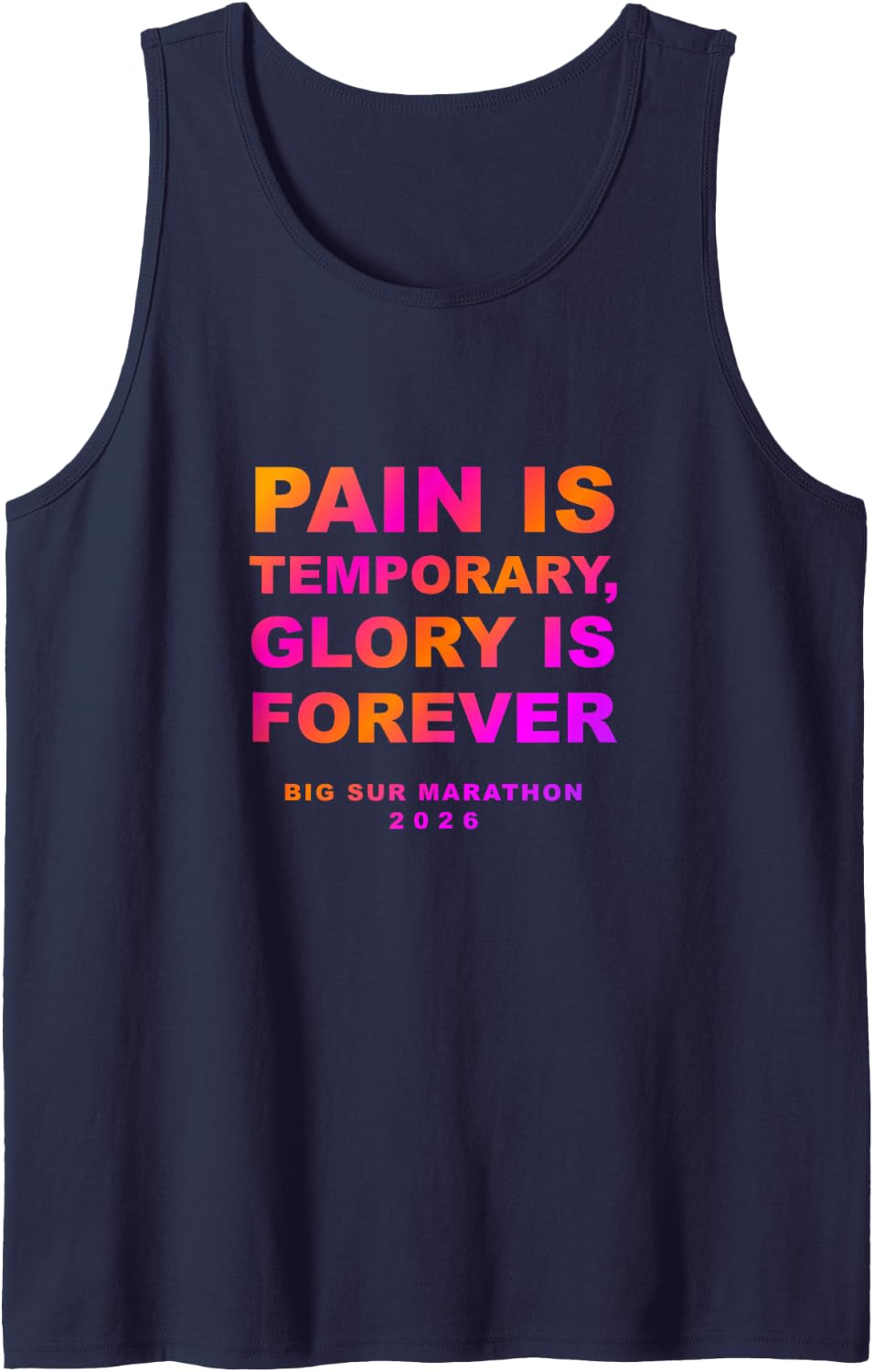 Marathon Big SUR 2026 Finisher Sleeveless Tank Top - Navy Blue