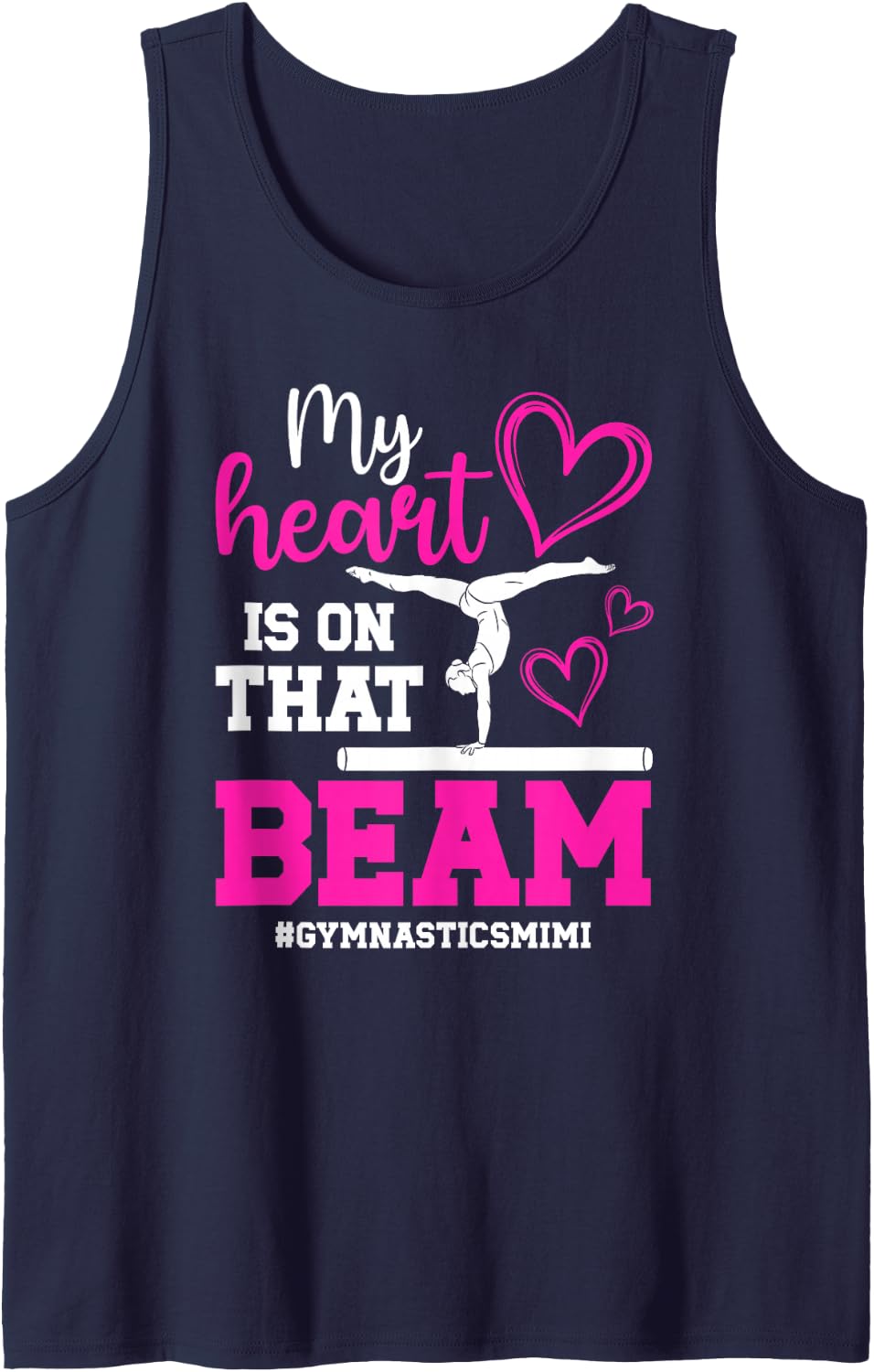 Proud Gymnastics Mimi of A Gymnast Mimi Tank Top - Navy Blue