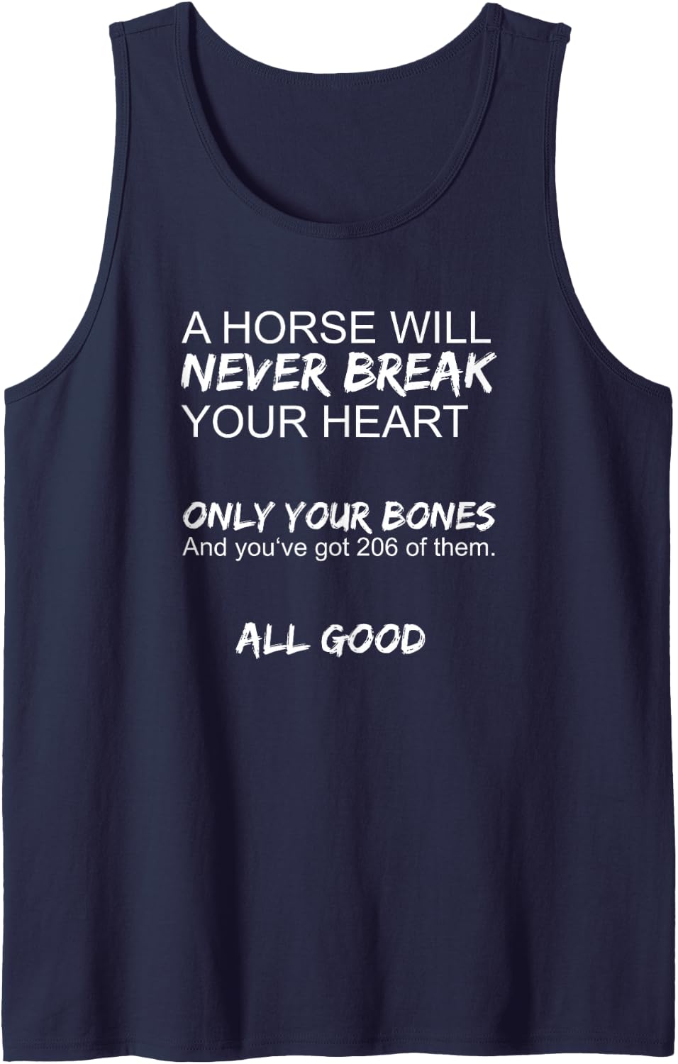Funny Horse Tank Top - Navy Blue
