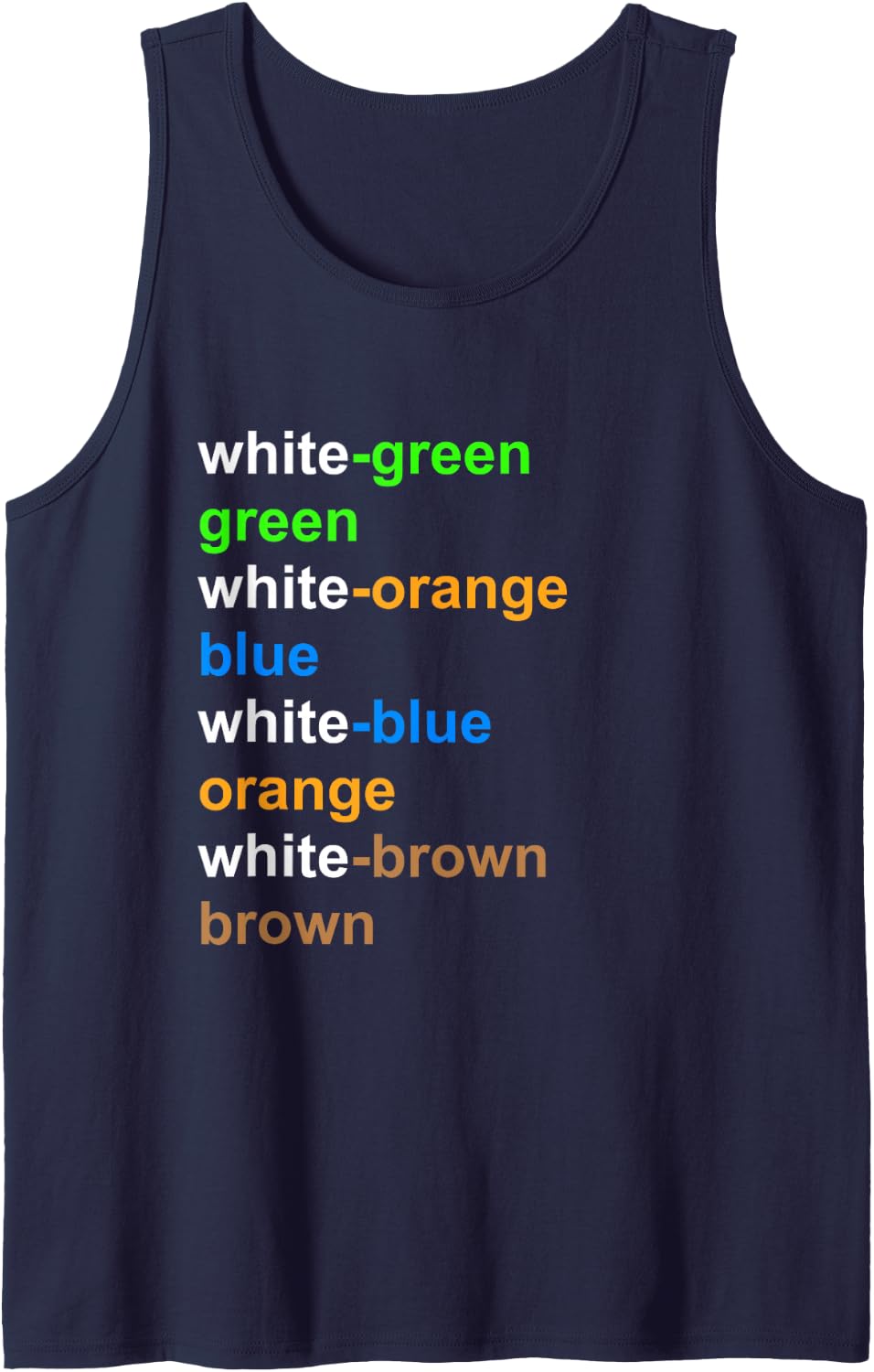 RJ45 Network Technology Colour Assignment According to T568A Tank Top - Navy Blue