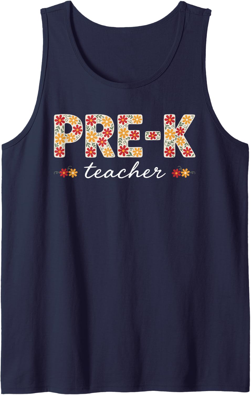 Pre-K Teacher Early Childhood Educator Preschool Teaching Sleeveless Tank Top - Navy Blue