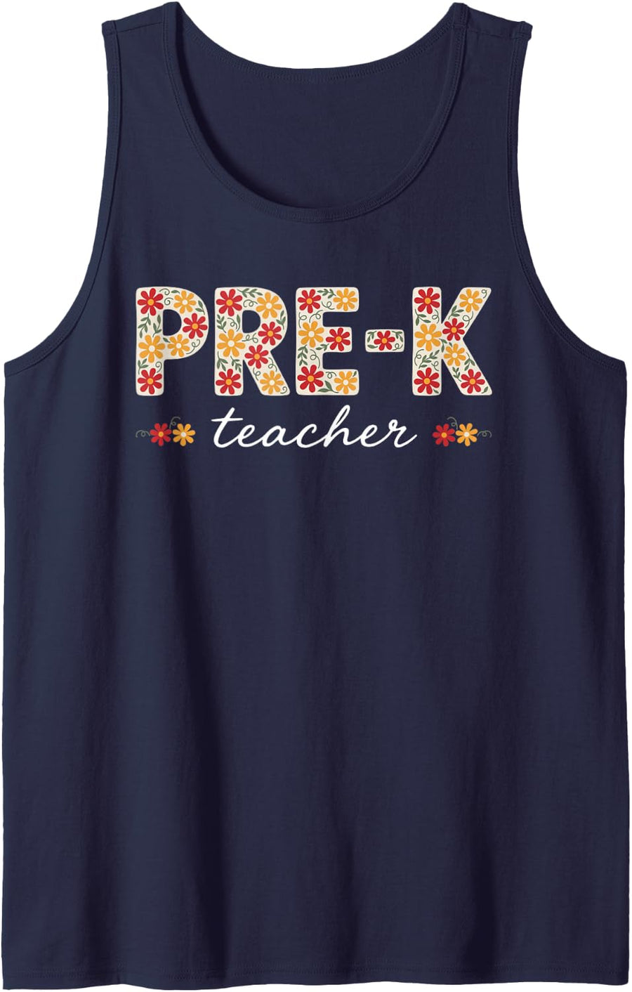 Pre-K Teacher Early Childhood Educator Preschool Teaching Sleeveless Tank Top - Navy Blue