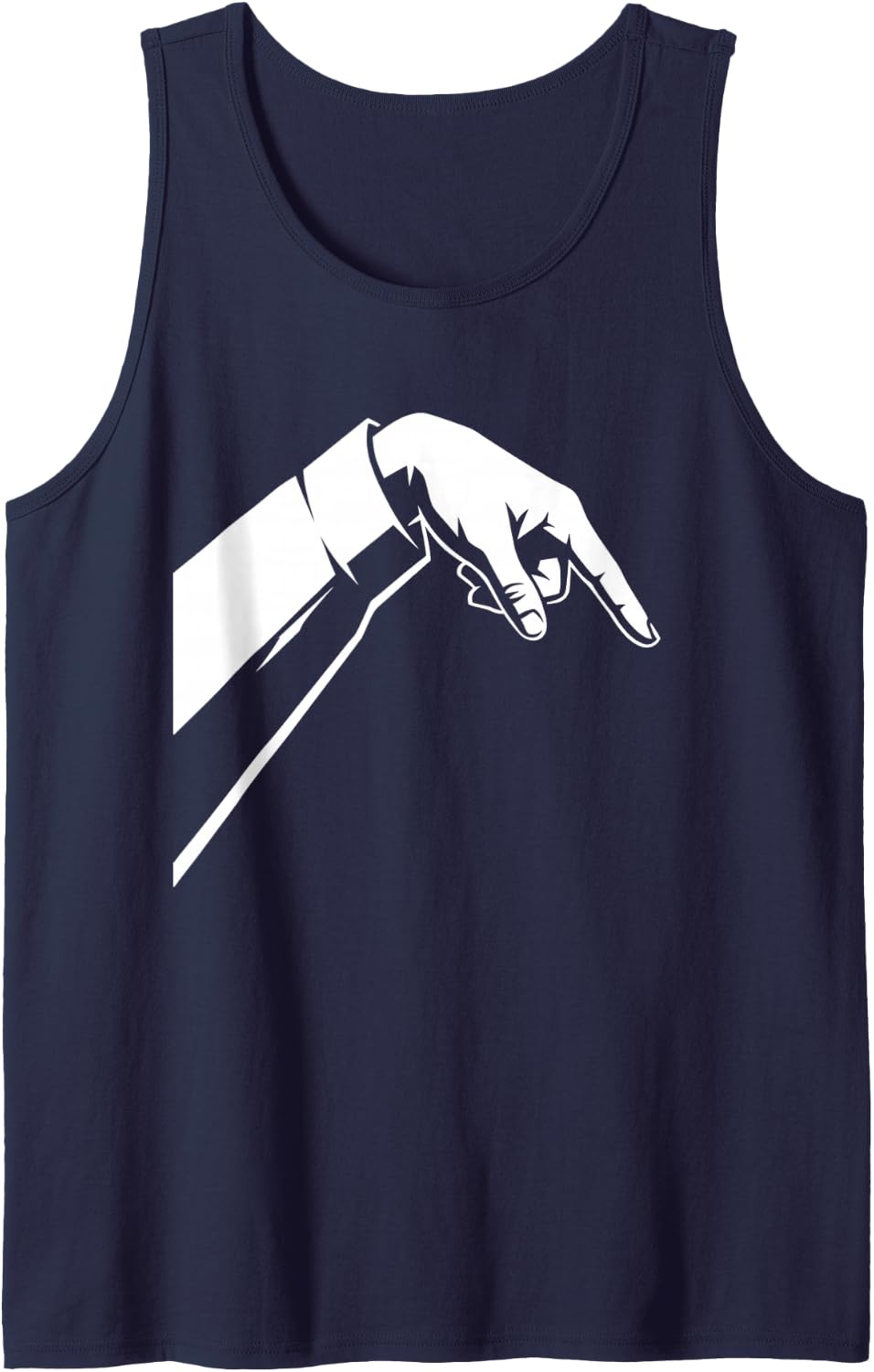 Funny Basketball Wrist Flick Follow Through Sleeveless Tank Top - Navy Blue