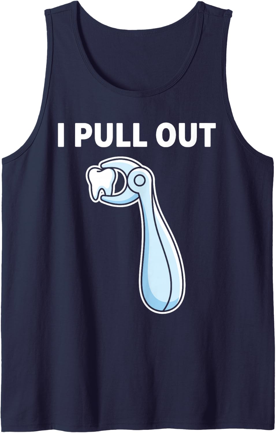 Best Dentist Art for Men Women Tooth Doctor Dental Teeth Tank Top - Navy Blue