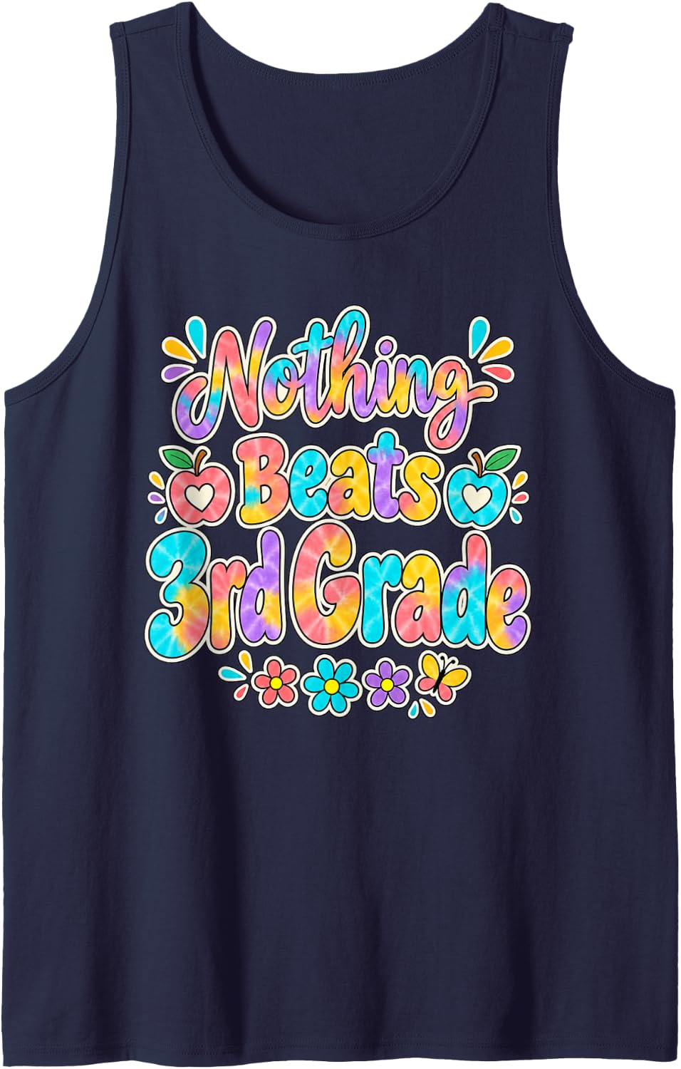 3rd Grade Teacher Team Elementary School Staff Classroom Sleeveless Tank Top - Navy Blue