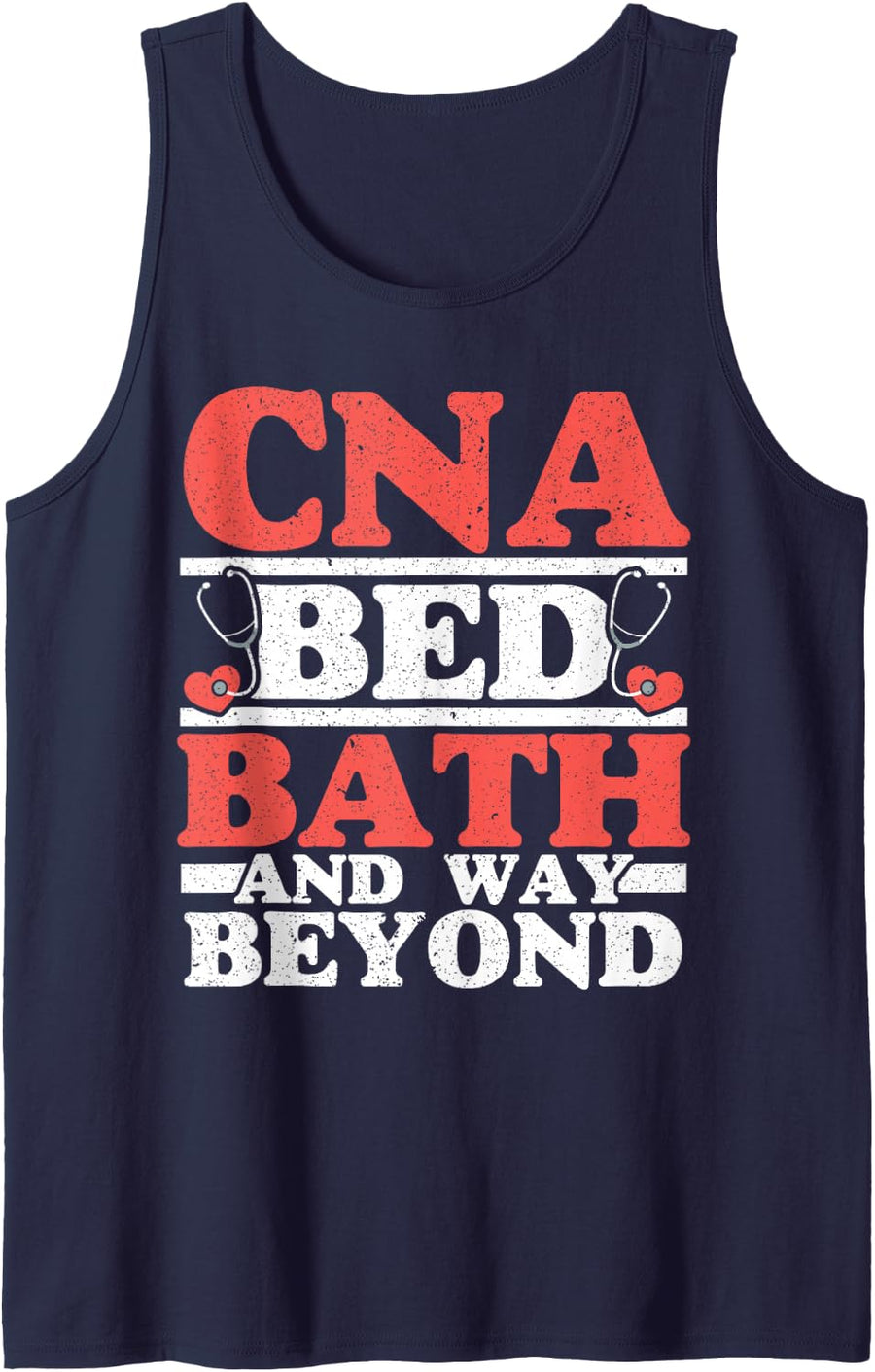 CNA Bed Bath and Way Beyond Funny CNA Life Sleeveless Tank Top - Navy Blue