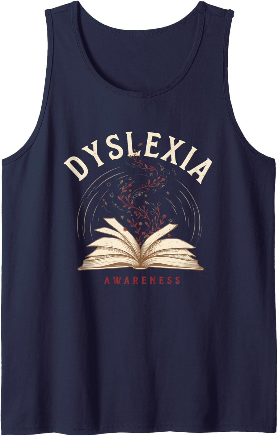 Dyslexia Awarness Dyslexia Awareness Sleeveless Tank Top - Navy Blue